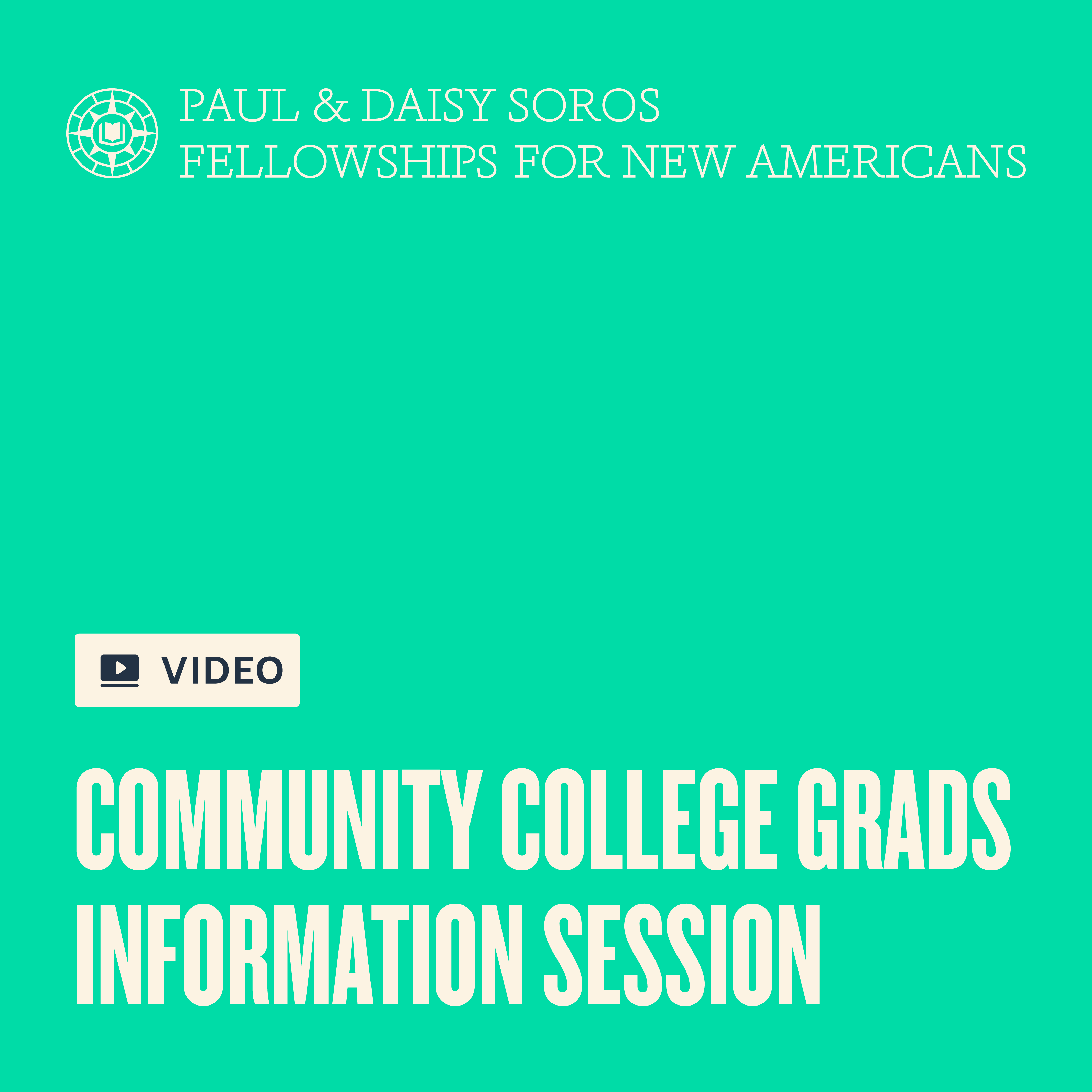 "Community College Grads Information Session" green graphic