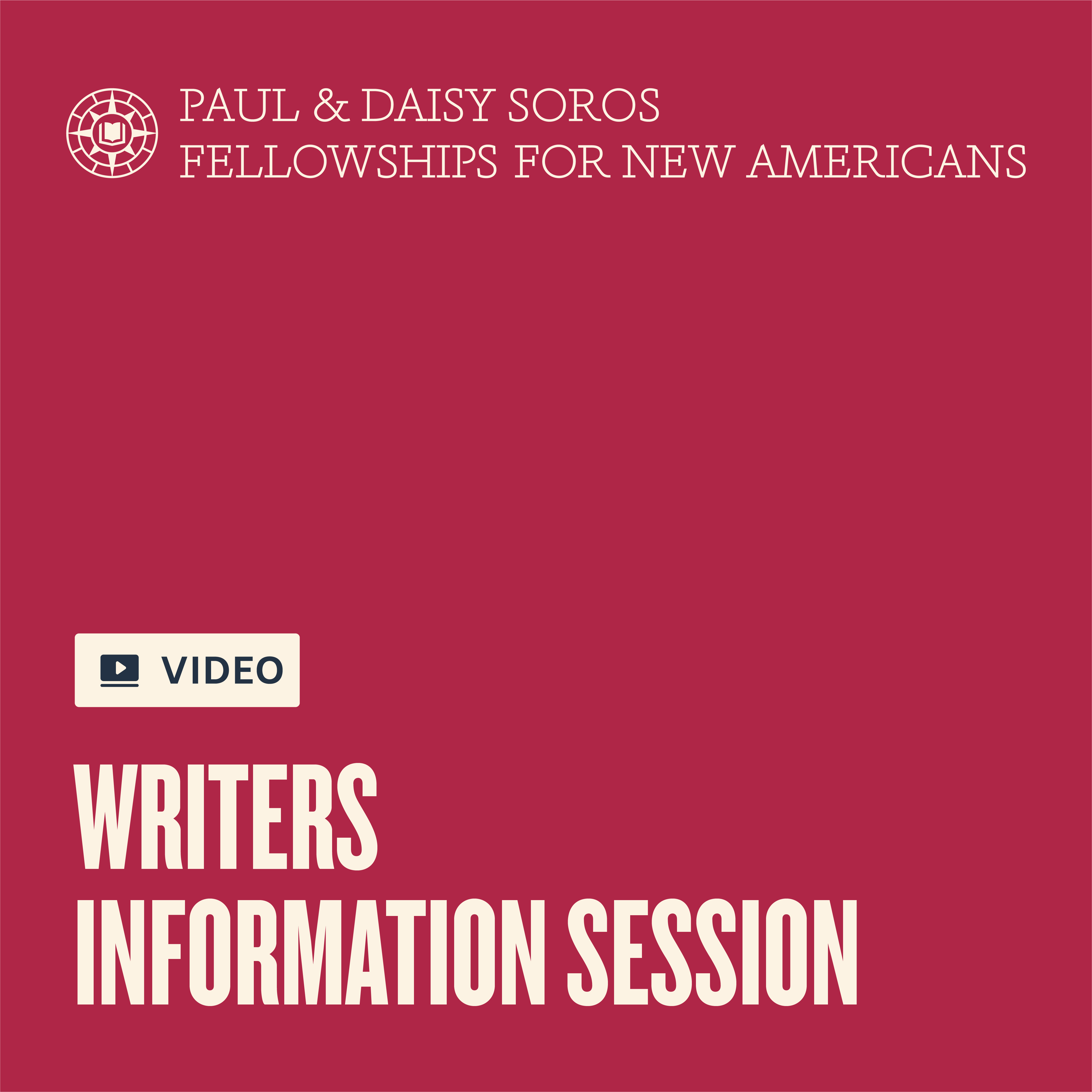 Writers Information Session red graphic