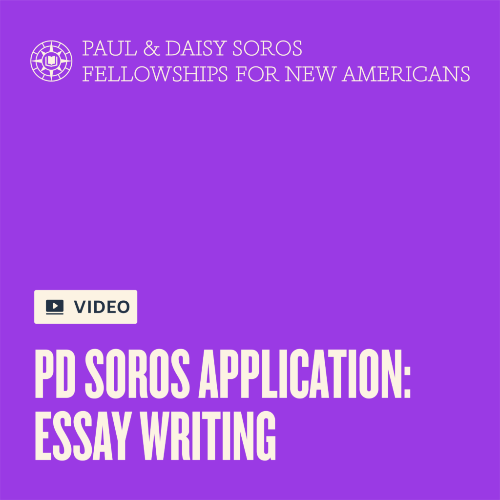 PD Soros Application: Essay Writing graphic